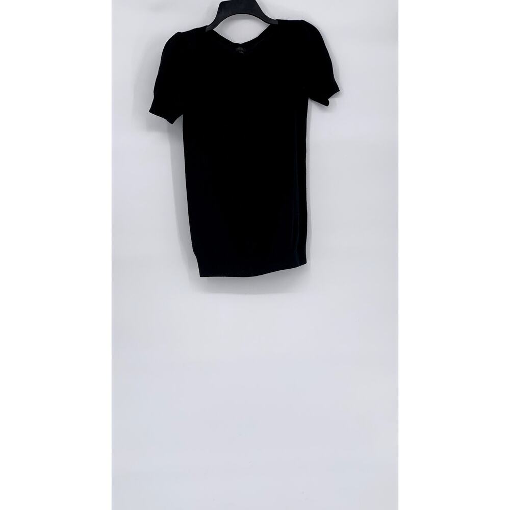 TALULA BABATON Women's Black Solid Knit With Cashmere Short Sleeve Top SZ S